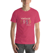 Load image into Gallery viewer, Vintage 1959, April 24th Unisex T-Shirt